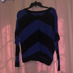 Black and blue striped sweater